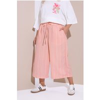 Yours Yours Damen Strukturierte Knöchellange Hose in Rosa mit Streifen in Größe 48 | Polyester/Elasthan