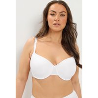 Yours Yours Fuller Bust Lingerie Vorgeformter T-Shirt-BH in Weiß in Größe 85B | Polyester/Elasthan/Polyamid