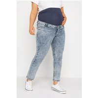 Bump It Up Bump It Up Damen Maternity – Momjeans in Gebleichtem Blau in Größe Short 50 | Baumwolle/Elasthan