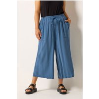 Yours Damen Yours – Chambrayculottes in Mittelblau in Größe 50-52 | Viskose