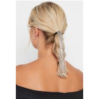 Yours Yours Damen Haarband in Silber mit Strassanhängernsize | Metall