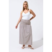 Limited Collection Limited Collection Damen Maxirock mit Roten und Weißen Streifen