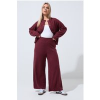 Limited Collection Limited Collection Damen Lacquardstrickhose in Rosenrot in Größe 54-56 | Acryl