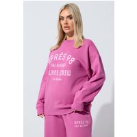 Limited Collection Limited Collection Damen Sweatshirt in Rosa mit „Après 98“Schriftzug in Größe 44 | Baumwolle/Polyester