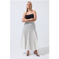Limited Collection Limited Collection Damen Rock in Schwarz und Weiß mit Punkten in Größe 50-52 | Polyester