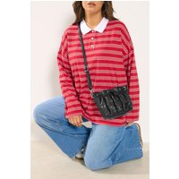 Yours Yours Damen Gesteppte Beuteltasche in Schwarz aus Kunstledersize | Polyester/Polyurethan