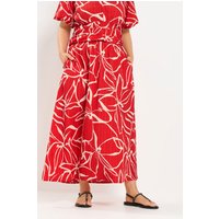 Yours Yours Damen Rock in Rot mit Blumenmuster in Größe 40 | Polyester