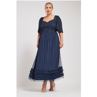 Luxe: Ultimate Embellishment Luxe: Ultimate Embellishment Damen Luxe – Maxikleid in Marineblau in Größe 42 | Polyester