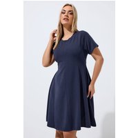 Limited Collection Damen Limited Collection – Plissiertes Skaterkleid in Marineblau in Größe 38 | Polyester/Elasthan