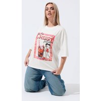 Limited Collection Limited Collection Damen Betty Boop – T-Shirt mit Kirschmuster in Größe 54-56 | Baumwolle