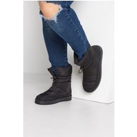 Yours Yours Damen Steppstiefel in Schwarz in Extraweiter Eeepassform in Größe 40EEE