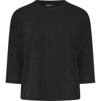 Yours Yours Damen Plus Size Black Crew Neck Jumper Size 54-56 | Polyester/Elasthan