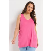 Yours Yours Damen Trägershirt in Rosa in Größe 46 | Baumwolle/Polyester