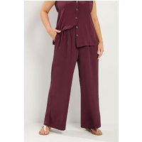 Yours Damen Yours – Hose in Lila aus Verwaschenem Twill in Größe Regular 44 | Polyester