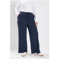 Yours Yours Damen Gerippte Schlupfhose in Marineblau in Größe Short 58-60 | Polyester/Elasthan