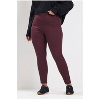 Yours Yours Damen Jeggings Grace zum Reinschlüpfen in Burgunderrot in Größe 54 | Baumwolle/Polyester/Elasthan