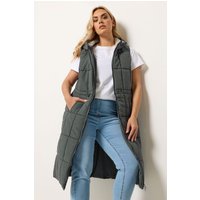 Yours Yours Damen Mittellange Weste in Grau in Größe 54-56 | Polyester