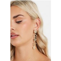 Yours Yours Damen Ohrringe in Gold mit Sternanhängersize | Metall