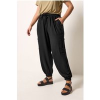 Yours Damen Yours – Cargoballonhose in Schwarz in Größe 46 | Viskose