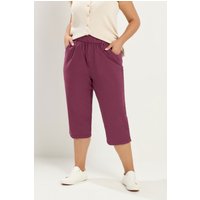 Yours Yours Damen Knöchellange Hose in Kirschrot in Größe 48 | Baumwolle