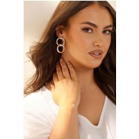 Yours Yours Damen Silberfarbene Doppelte Creolensize | Metall