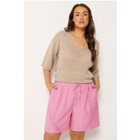 Yours Damen Yours – Häkelshorts in Rosa mit Kordelzug in Größe 54-56 | Viskose