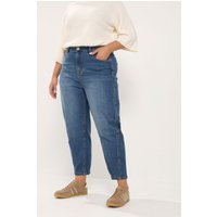 Yours Yours Damen Barreljeans in Mittelblau in Größe Short 46 | Baumwolle/Polyester/Elasthan