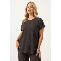 Yours Yours Damen StrickT-Shirt in Schokobraun in Größe 62-64 | Polyester/Elasthan