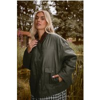 Yours Yours Damen Gewachste Parkajacke in Grün in Größe 54-56 | Baumwolle/Polyester