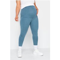 Bump It Up Bump It Up Damen Maternity – Leggings mit Acidwaschung in Blau in Größe 50 | Baumwolle/Elasthan