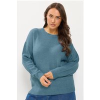 Yours Yours Damen Weicher Strickpullover in Blau in Größe 54-56 | Polyester/Elasthan/Acryl
