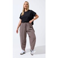 Limited Collection Limited Collection Damen Hose mit Weitem Bein in Rosa mit Vichykaro und Knitteroptik in Größe 46 | Polyester/Elasthan