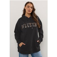 Yours Yours Damen Your – Hoodie „Weekend“ in Schwarz in Größe 58-60 | Baumwolle/Polyester