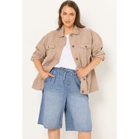 Yours Yours Damen Shorts in Hellblau mit Kordelzug in Größe 52 | Baumwolle