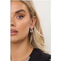 Yours Yours Damen Eckige Creolen in Silbersize | Metall