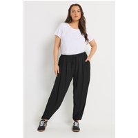 Yours Damen Yours – Ballonhose in Schwarz mit Bündchen in Größe 48 | Viskose