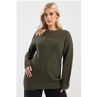 Yours Yours Damen Klassischer Strickpullover in Khaki in Größe 46-48 | Acryl