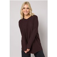 Yours Yours Damen Curve Softtouchpullover in Schokobraun in Größe 54-56 | Polyester/Elasthan/Viskose