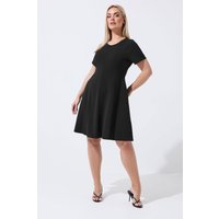Limited Collection Limited Collection Damen Kleid in Schwarz in Alinie mit Falten in Größe 40 | Polyester/Elasthan