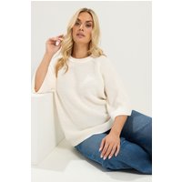 Yours Yours Damen Strickpullover in Elfenbein in Größe 46-48 | Acryl