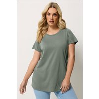 Yours Damen Yours – T-Shirt in Salbeigrün in Größe 40 | Baumwolle/Polyester