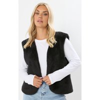 Yours Yours Damen Fleeceweste in Schwarz in Größe 46 | Polyester