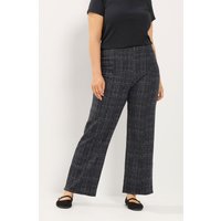 Yours Yours Damen Weiche Hose in Grau mit Karos in Größe 44 | Polyester/Elasthan/Viskose