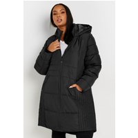 Yours Yours Damen Gefütterter Midimantel in Schwarz in Größe 42 | Polyester