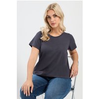 Yours Yours Damen T-Shirt in Dunkelgrau in Größe 54-56 | Baumwolle/Polyester