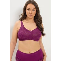 Yours Yours Fuller Bust Lingerie Unwattierter Vollschalenbh in Rot aus Spitze mit Stützfunktion in Größe 90D | Baumwolle/Elasthan/Polyamid