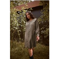 Yours Yours Damen Gesmoktes Kleid mit Karomuster in Größe 48 | Baumwolle