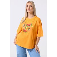 Limited Collection Limited Collection Damen T-Shirt in Orange mit Fruchtprint in Größe 50-52 | Baumwolle