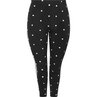 Yours Yours Damen Sportleggings in Schwarz mit Punktemuster in Größe 52 | Baumwolle/Elasthan
