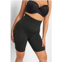 Yours Yours Damen Nahtlose Shapewearshorts mit Hohem Bund in Schwarz in Größe 54-56 | Elasthan/Polyamid